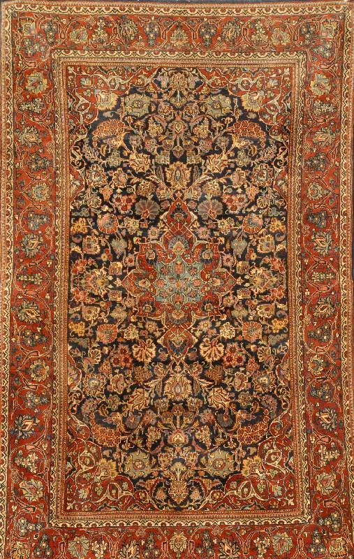 Keschan Alt, Persien, um 1920, Korkwolle au f Baumwolle, ca. 207 x 131 cm, SchÄtzwert: 330 0.- EURO, EHZ: 2-3. Edler KnÜpfteppich in eine n ...