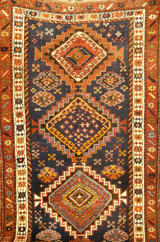 Kazak, Rußland, um 1910, Wolle auf Wolle, ca. 264 x 128 cm, SchÄtzwert: 2200.- EURO, EHZ: 3-4