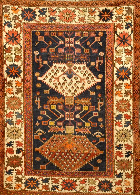 Malayer, Persien, um 1900, Wolle auf Baumwolle, ca. 154 x 114 cm, SchÄtzwert: 1400.- EURO, EHZ: 3-4. Antik
