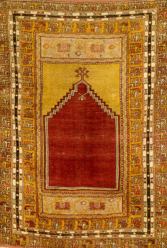 Mocor, TÜrkei, um 1910, Wolle auf Wolle, ca. 190 x 130 cm, SchÄtzwert: 2200.- EURO, EHZ: 3. SchÖne freundliche Farbstellung, Natur farben. ...