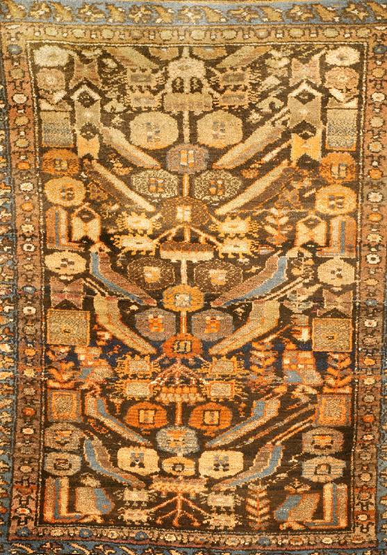 Malayer, Persien, um 1910, Wolle auf Baumwolle, ca. 121 x 96 cm, SchÄtzwert: 900.- EURO, EHZ: 3, Eine Seite gekÜrzt. Naturfarben