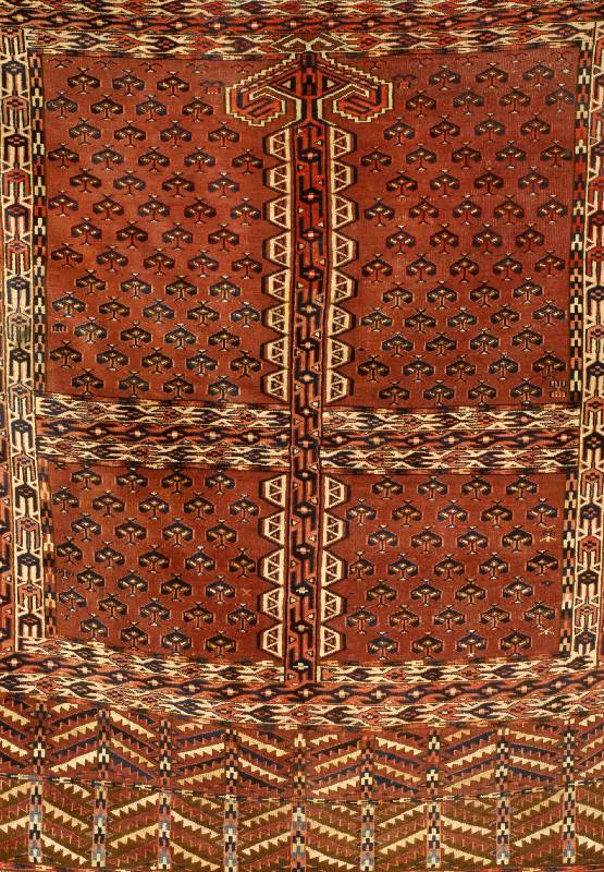 Yamut Engsi, Torkmanestan, um 1900, Wolle auf Wolle, ca. 160 x 140 cm, SchÄtzwert: 2800.- EURO, EHZ: 3. Antik
