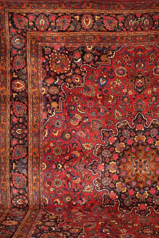 Mesched, Persien, ca. 30 Jahre, Wolle auf Baumwolle, ca. 418 x 354 cm, SchÄtzwert: 2900.- EURO, EHZ: 2. Sehr guter Zustand.