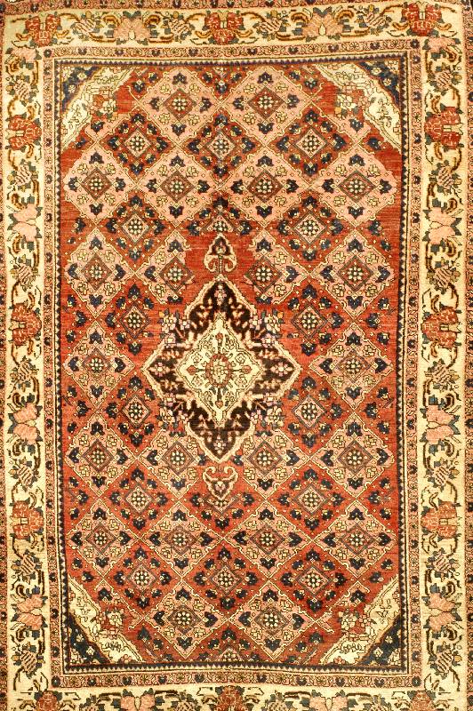 Bidjar, Persien, ca. 60 Jahre, Wolle auf Baumwolle, ca. 200 x 130 cm, SchÄtzwert: 1400.- EURO, EHZ: 3. Hoch Interessanter Bidjar in ein sehr ...