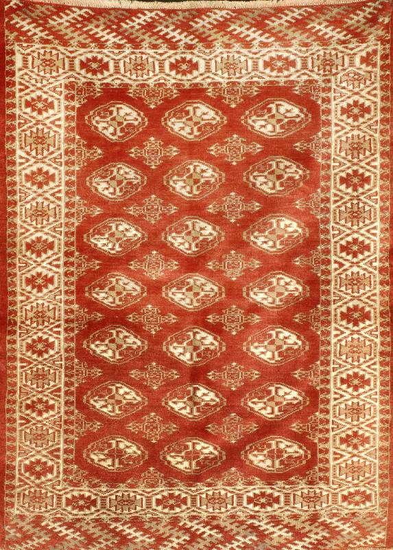 Turkmenistan, ca. 60 Jahre, Wolle auf Baumwolle, ca. 133 x 100 cm, SchÄtzwert: 1100.- EURO, EHZ: 2. Guter Zustand.