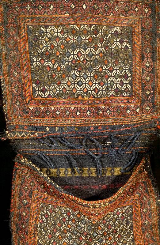Ghaschgai Doppeltasche, Persien, um 1900, Wolle auf Wolle, ca. 95 x 50 cm, SchÄtzwert: 1100.- EURO, EHZ: 3. Reine Pflanzenfarben. Ant ik.