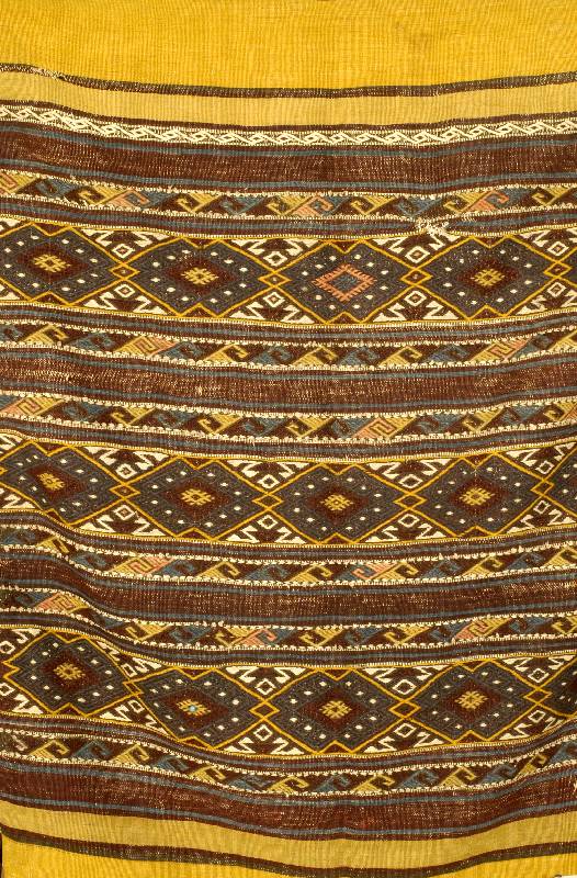 Grosser Chuval der Taurusy?r?ken, Südtürkei Antalya, um 1900, Kelimgewebe mit Cicimarbeit, Wolle auf Wolle, schöne Naturfarben. Ehz: 4. Ca. 147 x ...