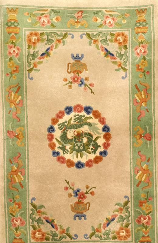 China, ca. 40 Jahre, Wolle auf Baumwolle, ca. 159 x 93 cm, SchÄtzwert: 550.- EURO, EHZ: 2 (Guter Erhaltungszustand)