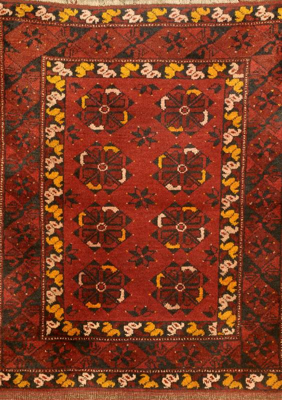 Beschir, Afghanistan, um 1925, Wolle auf Wolle, ca. 105 x 91 cm, SchÄtzwert: 650.- EURO, EHZ: 2. Guter Erhaltungszustand.