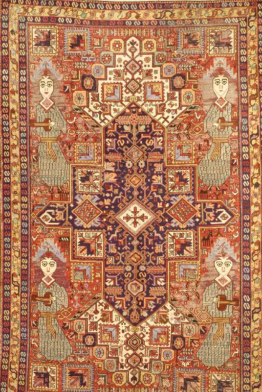 Sumagh Kelim, Schahsawan, ca. 40 Jahre, Seide auf Baumwolle, ca. 195 x 130 cm, Schätzwert: 1200.- EURO, EHZ: 3, feste Knüpfun g.