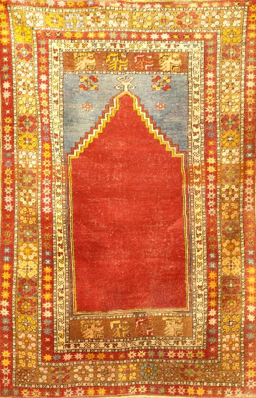 Nidge, TÜrkei, um 1890, Wolle auf Wolle, ca. 155 x 104 cm, SchÄtzwert: 1900.- EURO, EHZ: 4. Selten und SammelwÜrdig. Antik