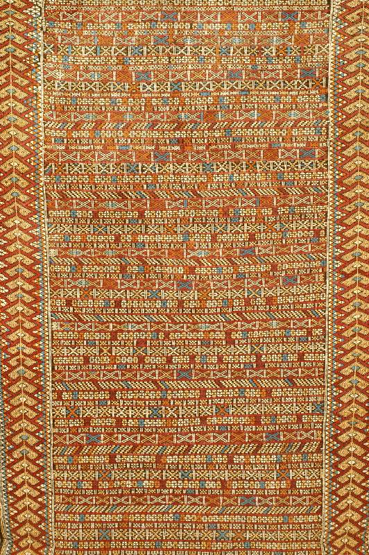 Sumagh Kelim, Uzbekistan, um 1920, Wolle auf Wolle, ca. 203 x 98 cm, SchÄtzwert: 900.- EURO, EHZ: 4. Seltenes Motiv.