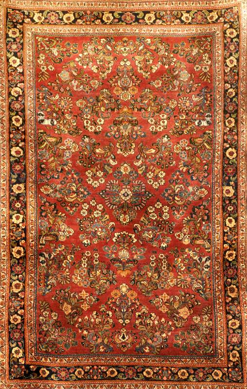 Sarogh (US Re-Import), Westpersien, um 1930 /40, feine glanzreiche Korkwolle auf Baumwolle ca. 190 x 122 cm, SchÄtzwert: 4400,- Euro. Eh z: 2-3 ...