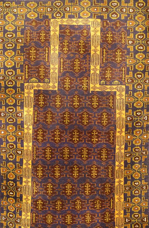 Zakini gebetsteppich, Afghanistan, ca. 30 Jahre, Wolle auf Wolle, ca. 120 x 92 cm, SchÄtzwert: 450.- EURO, EHZ: 2 Guter Zustand