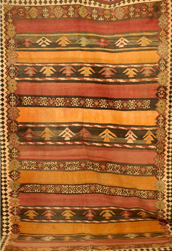 Bachtiar Kelim, Persien, ca. 60 Jahre, Wolle auf Baumwolle, ca. 264 x 164 cm, SchÄtzwert: 1400.- EURO, EHZ: 3, Pflanzenfarbe n. Freundliche ...