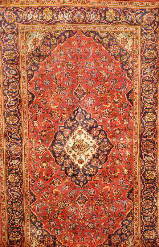 Keschan Alt, Persien, ca. 30 Jahre, Wolle auf Baumwolle, ca. 248 x 146 cm, SchÄtzwert: 1450.- EURO, EHZ: 2-3. SchÖner klarer roter In nenfond.