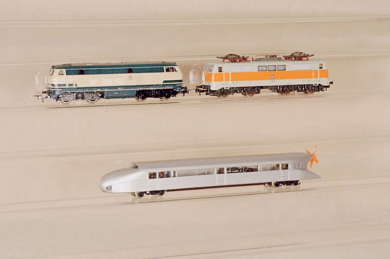 Schienenzeppelin, MÄrklin, 1975-1990, Spur HO , Nr. 3077, min. bespielt, Fkt. nicht geprÜft, im orig. Karton, sammelwÜrdig