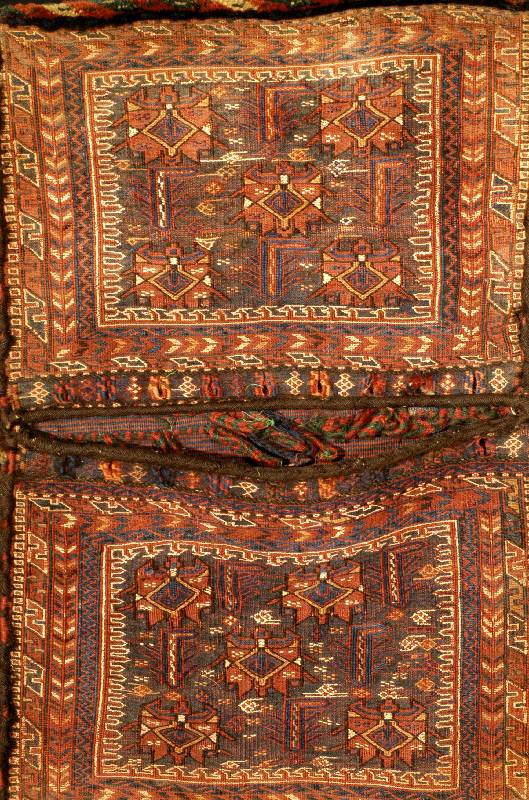 Doppeltasche Gashgai, Persien, um 1930 alt, Wolle auf Wolle, ca. 87 x 58 cm, SchÄtzwert: 850.- EURO, EHZ: 2, sehr guter Zustand. außerg ...
