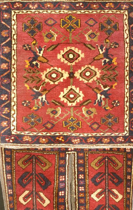 Doppeltasche, Anatolien, um 1930, Wolle auf Wolle, ca. 150 x 54 cm, Schätzwert: 1100.- EURO, EHZ: 2, sehr selten und sammelwürdig.