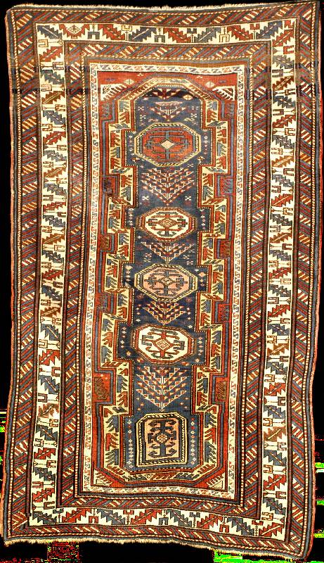 Seltener Schirwan-Moghan antik, SÜdrußland SÜdostkaukasus, Naturfarben, 19.Jahrhundert an tik, Wolle auf Wolle, ca. 229 x 133 cm, SchÄtz wert: ...