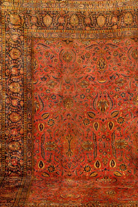 Keschan Antik (Us Re-Import), Zentralpersie n, um 1900/10, feine hochwertige glanzreiche K orkwolle (Manchester Wolle), ca. 430 x 330 cm, ...