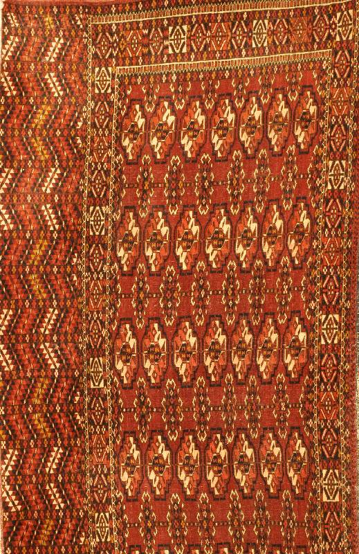 Djowal fein, Torkmanestan, um 1900, Wolle auf Wolle, ca. 140 x 72 cm, Schätzwert: 1450.- EURO, EHZ: 4, Antik, Sammelwürdig.