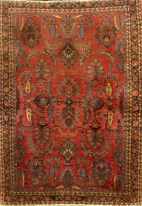 Sarogh Antik (Us Re-Import), Westpersien, u m 1900, Wolle auf Baumwolle, ca. 152 x 110 cm, SchÄtzwert: 2900,- EURO, Ehz: 4. edle Musteru ng auf ...