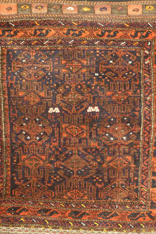 Taschenfront Belutsch, Persien, um 1910, Wolle auf Wolle, ca. 75 x 70 cm, SchÄtzwert: 1200.- EURO, EHZ: 2