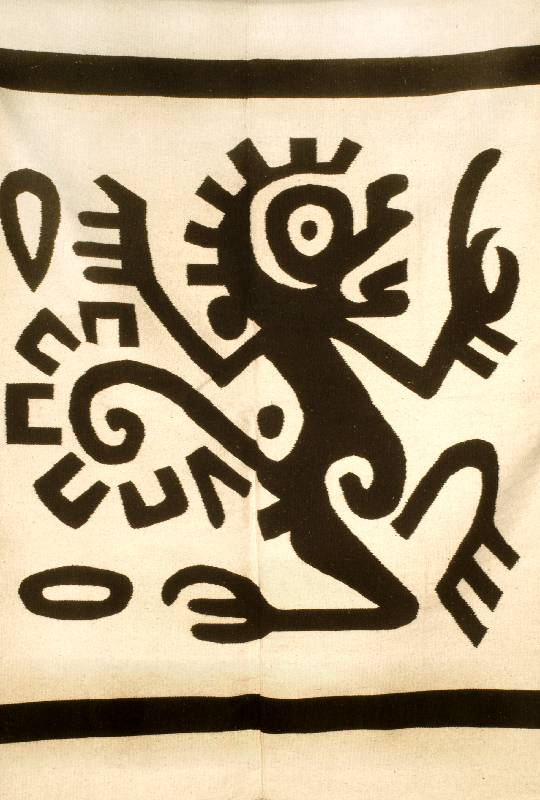 Kelim, SÜd Amerika, ca. 30 Jahre, Wolle auf Wolle, ca. 197 x 160 cm, SchÄtzwert: 1200.- EURO, EHZ: 2
