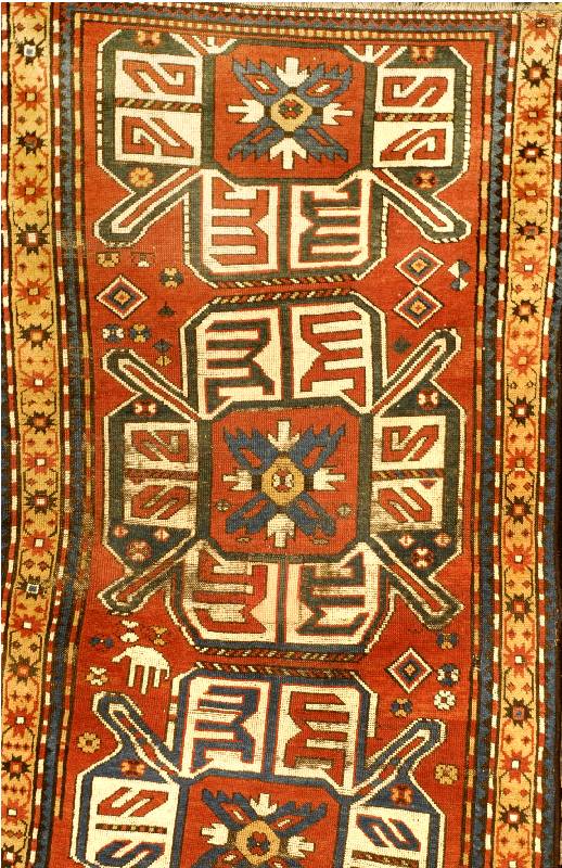 Tier GÜl Karabagh Antik, Kaukasus, um 1890 Wolle auf Wolle, ca. 184 x 102 cm, SchÄtzwert: 1900.- EURO, EHZ: 4, beide unter und oberseite n min. ...