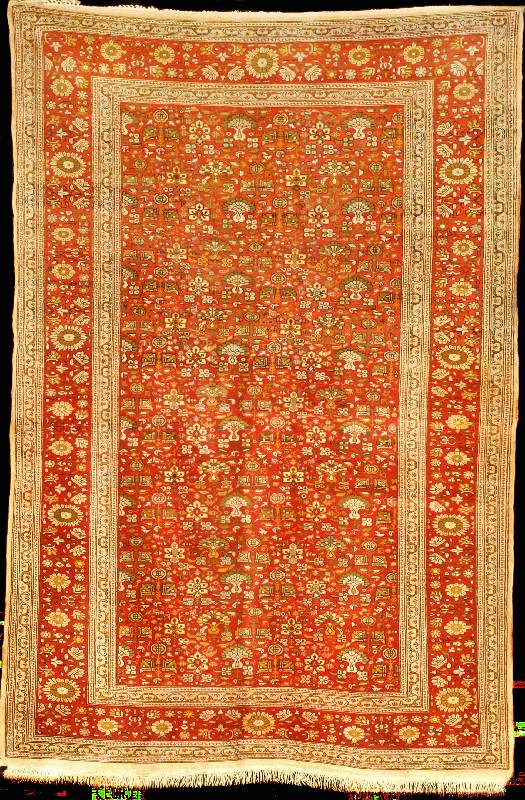 Hereke Antik, Türkei, um 1900/10 antik, feine glanzreiche Wolle auf Baumwolle (?ltere Hereke Teppiche sind selten mit Wolle zu find en, da es meist ...