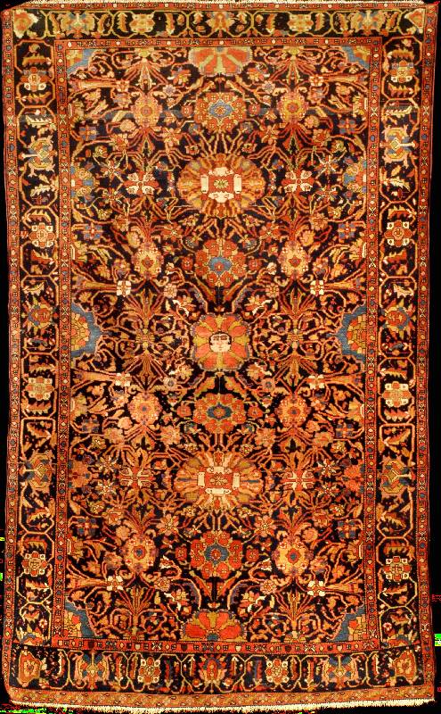 Seltener Farahan Antik, Westpersien Sarough-Gebiet, 19. Jahrhundert antik, Wolle auf Baumwolle, ca. 208 x 124 cm, Schätzwert: 6900.- EURO, EHZ: 4 ...