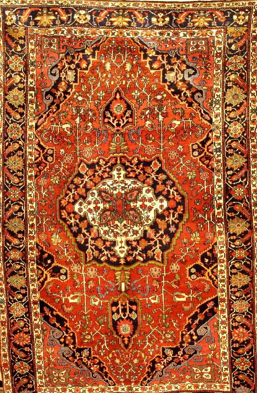 Farahan Antik, Westpersien Sarogh-Gebiet, um 1900, Wolle auf Baumwolle, ca. 210 x 137 cm, SchÄtzwert: 12000.- EURO, EHZ: 2-3 (Alters bedingt in ...