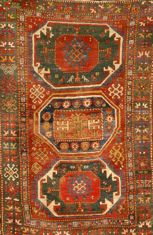 Chajli Antik, SÜdrußland Ostkaukasus Schirw angebiet, um 1900, Wolle auf Wolle, ca. 214 x 140 cm, Ehz: 4, SchÄtzwert: 3500,- EURO. SchÖn er ...