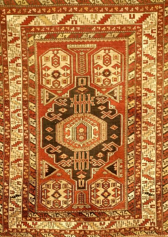 Konagend, Kaukasus, um 1910, Wolle auf Wolle, ca. 190 x 142 cm, SchÄtzwert: 3200.- EURO, EHZ: 4. Naturfarben, schÖne Farbstellung . ...