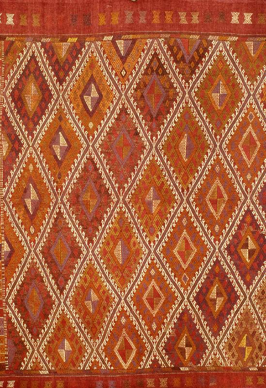 Kelim, Uzbekistan, ca. 40 Jahre, Wolle auf Wolle, ca. 215 x 165 cm, SchÄtzwert: 980.- EURO, EHZ: 2. Guter Zustand.