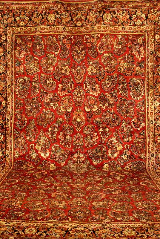 Sarogh Alt (Us Re-Import), Westpersien, um 1920 alt, feine glanzreiche und hochwertige Ko rkwolle, ca. 520 x 310 cm (sehr seltenes Maß), ...