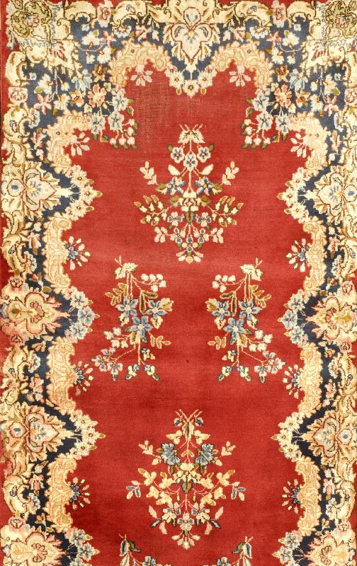 Kerman alt, Persien, ca. 60 Jahre, Wolle auf Baumwolle, ca. 568 x 97 cm, SchÄtzwert: 1900.- EURO, EHZ: 4. Seltenes Maß. SchÖner rot ton im ...