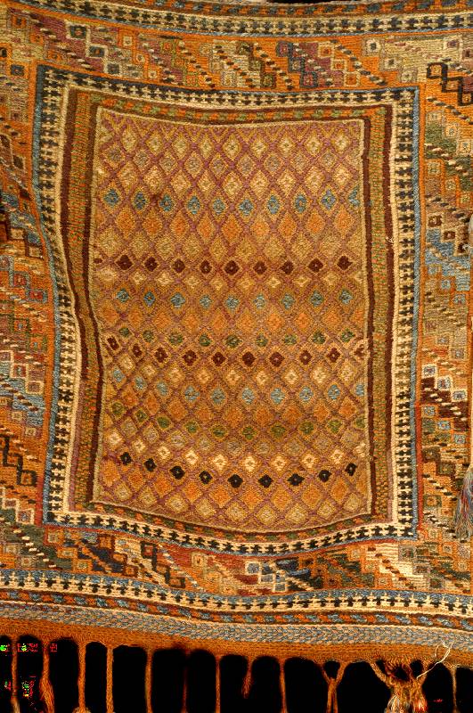 Nomaden, Persien, um 1900 antik, Wolle auf Wolle, ca. 98 x 85 cm, SchÄtzwert: 1000.- EURO, EHZ: 3 Selten.