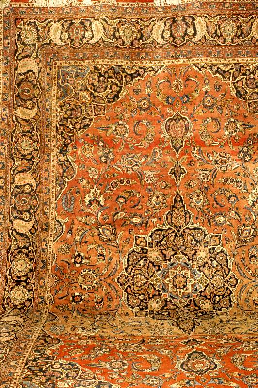 Keschan, Persien, ca. 60 Jahre, Wolle auf Baumwolle, ca. 520 x 330 cm, SchÄtzwert: 3500.- EURO, EHZ: 3 (abraschiert), sehr Selten es Maß.