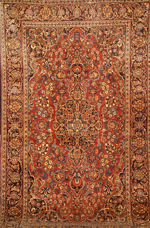 Keschan Kork alt, Zentralpersien, um 1920/3 0, Korkwolle, ca. 226 x 130 cm, SchÄtzwert: 4400.- EURO, EHZ: 2 (sehr guter Zustand). Edle r und ...