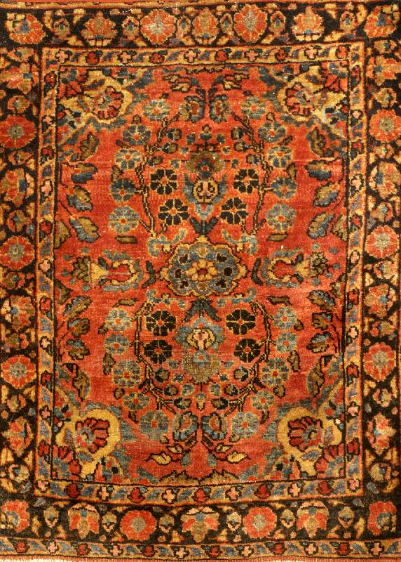 Sarogh US-Re Import, Persien, um 1910, Wolle auf Baumwolle, ca. 80 x 65 cm (Seltenes Maß), SchÄtzwert: 1600.- EURO, EHZ: 4, SchÖne Floral ...