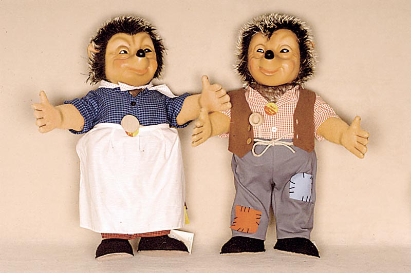 Großer Mecki, Steiff, 90er Jahre, im orig. Zustand, unbespielt, H. ca. 50 cm