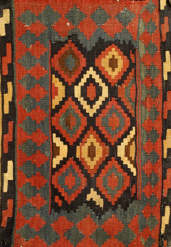 Taschenfront gewebt, Gasgai Persien, um 1920, Wolle auf Baumwolle, ca. 85 x 40 cm, SchÄtzwert: 450.- EURO, EHZ: 3, Pflanzenfarben