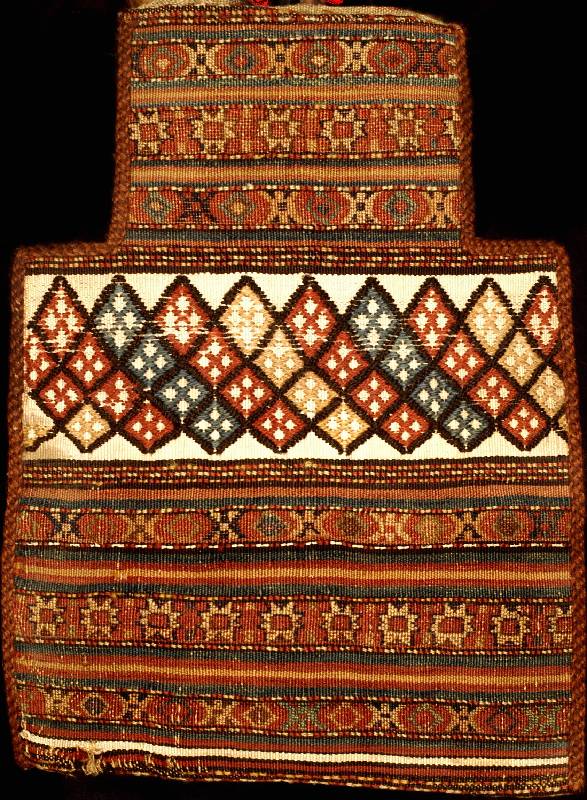 Sumakh Salztasche Khorassan Antik, Ostpersi en, reine Pflanzenfarben, 19.Jahrhundert (um 1 900), Wolle auf Wolle, ca. 183 x 92 cm, bemerk enswerte ...