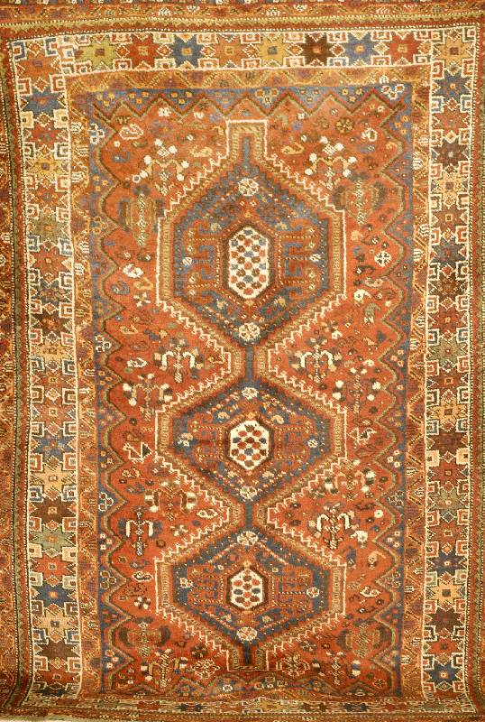 Gashgai, Persien, ca. 50 Jahre, Wolle auf Wolle, ca. 215 x 144 cm, Schätzwert: 550.- EURO, EHZ: 3-4