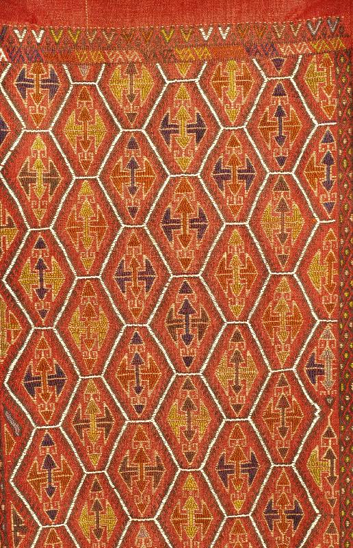 YÜrÜken Torba der Akkoyunlu, Taurusgebiet S ÜdtÜrkei, um 1900, Wolle auf Wolle, ca. 90 x 5 0 cm, SchÄtzwert: 1400.- EURO, (Cicim konturen ) ...