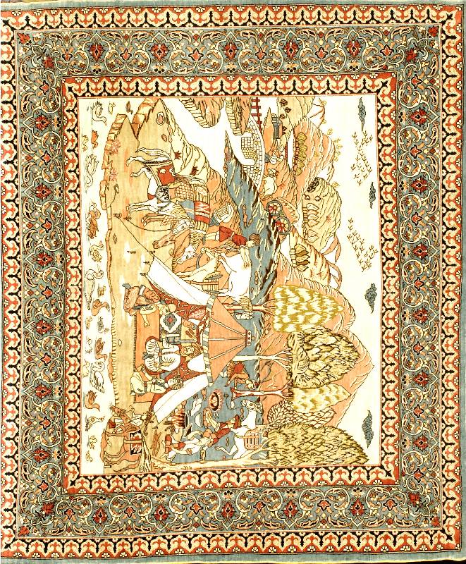 Hereke sign., TÜrkei, ca. 20 Jahre, reine Naturseide, ca. 65 x 48 cm, SchÄtzwert: 2800.- EURO, ca. 1,6 Mio. Kn/qm, EHZ: 2