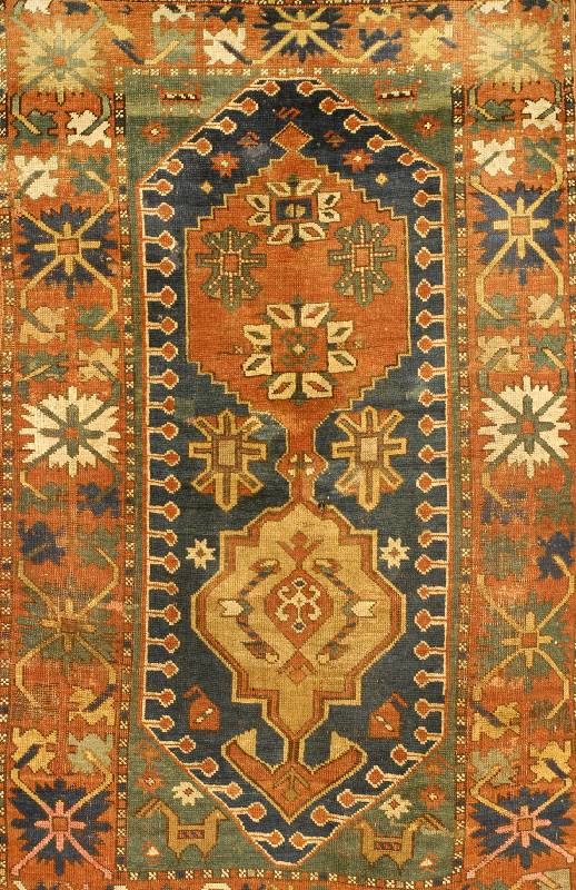 Lambalo Kazak, Kaukasus, um 1880, Wolle auf Wolle, ca. 192 x 118 cm, SchÄtzwert: 2800.- EURO, EHZ: 4, kleines Loch, reine Pflanzenfarb en, ...