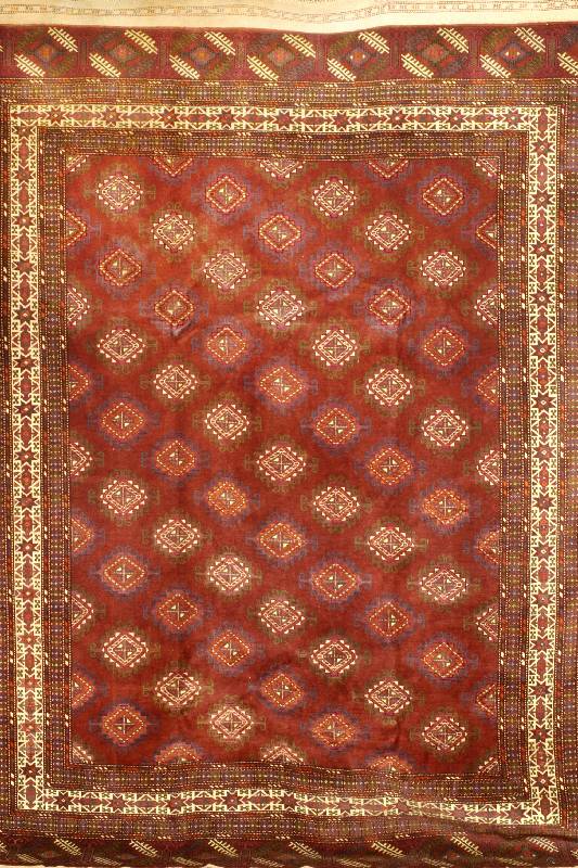Yomuth, Turkmenistan, ca. 50 Jahre, Wolle auf Wolle, ca. 286 x 190 cm, SchÄtzwert: 2500.- EURO, EHZ: 2-3. Farblich wie Musterlich gut gelungener ...